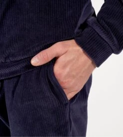 Pyjama En Velours Côtelé Homme Bleu Marine Ronnie 6 Pyjama En Velours Côtelé Homme Bleu Marine Ronnie -Lingerie Sipp Boutique ronnie pyjama velours bleu marine homme 3