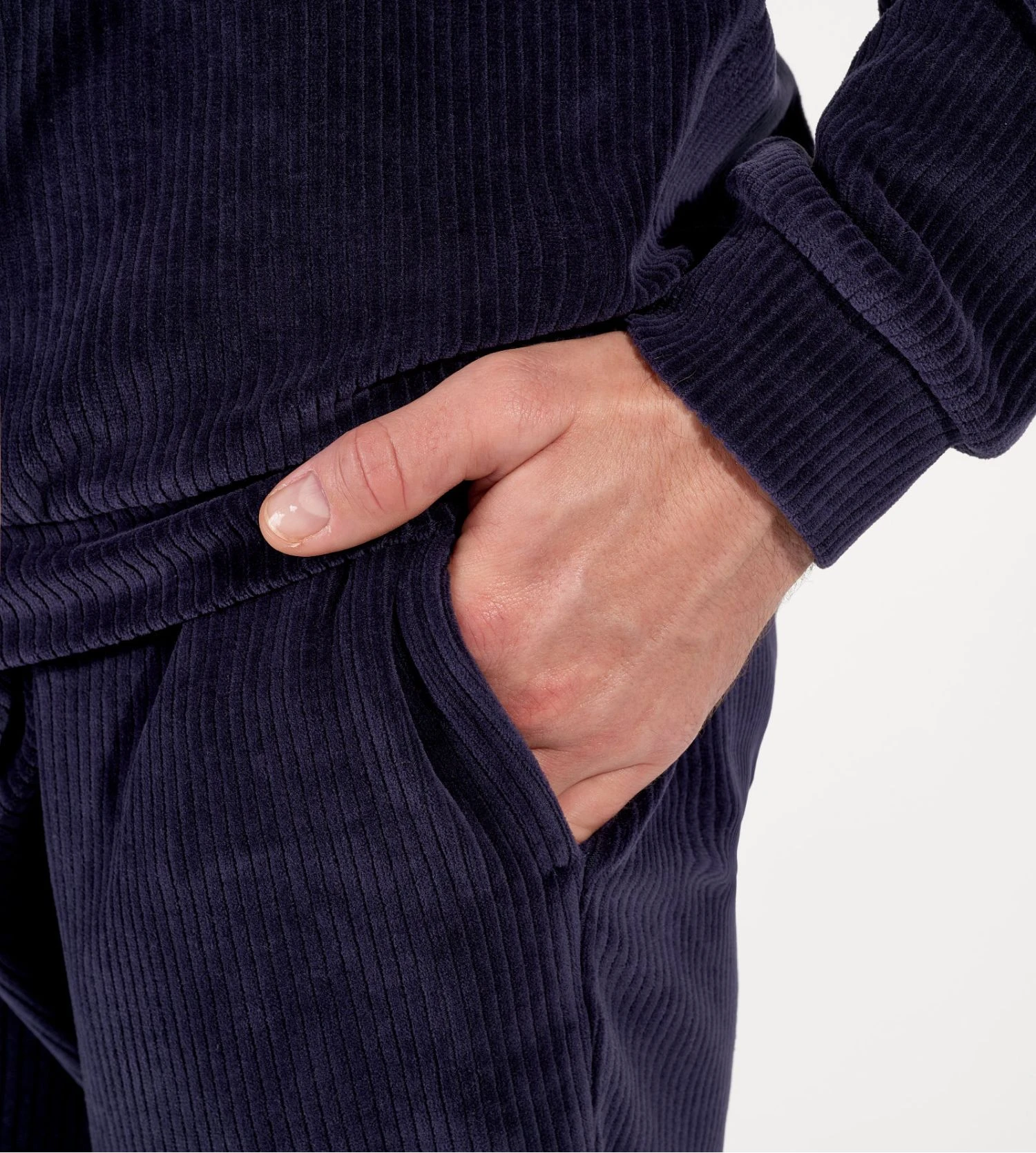 Pyjama en velours côtelé homme bleu marine Ronnie Pyjama En Velours Côtelé Homme Bleu Marine Ronnie -Lingerie Sipp Boutique ronnie pyjama velours bleu marine homme 3