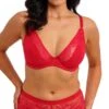 Wacoal Soutien Gorge Plongeant Avec Armatures Rouge En Dentelle Sensu Lace Salsa