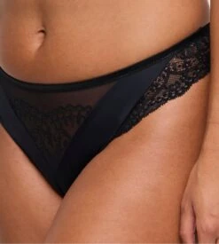 PRIMA DONNA String Semi Transparent Dentelle Shimla Noir -Lingerie Sipp Boutique shimla string noir 4