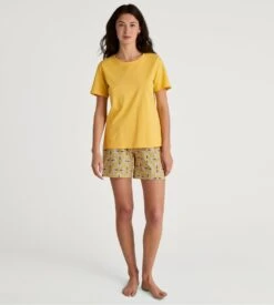 Calida Short D'intérieur Jaune Favourites Sun Ray Flower Yellow 4 Calida Short D'intérieur Jaune Favourites Sun Ray Flower Yellow -Lingerie Sipp Boutique short d imp 024 ray flower yellow 4