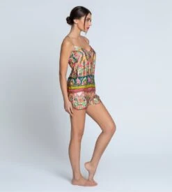 Short En Soie Imprimé Floral Libertine En Fleurs Libre Eclosion -Lingerie Sipp Boutique short imprime en soie libertine en fleurs libre eclosion 5