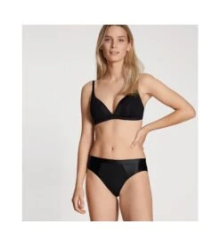 Calida Slip Avec Bords En Satin Cate NOIR -Lingerie Sipp Boutique slip avec bords en satin cate noir 992 3