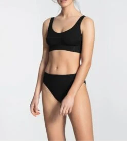 Calida Slip Brésilien En Coton ELASTIC NOIR -Lingerie Sipp Boutique slip bresilien en coton elastic noir 992 2