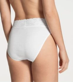 Calida Slip En Coton Classic Lycraspitze BLANC -Lingerie Sipp Boutique slip en coton classic lycraspitze blanc 001 2