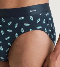 Calida Slip Homme Cotton Code Design Pond Green -Lingerie Sipp Boutique slip homme 595 pond green 2