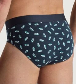 Calida Slip Homme Cotton Code Design Pond Green -Lingerie Sipp Boutique slip homme 595 pond green 3