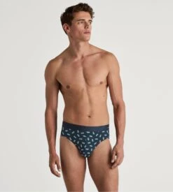 Calida Slip Homme Cotton Code Design Pond Green -Lingerie Sipp Boutique slip homme 595 pond green 5