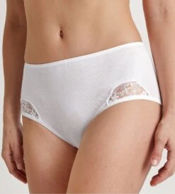 Calida Slip Maxi En Dentelle Cotton Desire Blanc