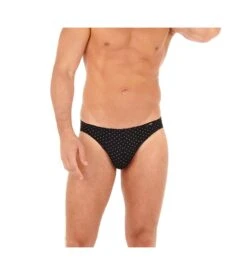 Hom Slip Microfibre Motif Cravate Max I004 Black Print