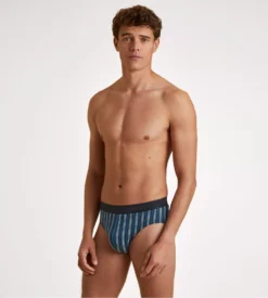 Calida Slip Homme Grafic Cotton Insignia Blue