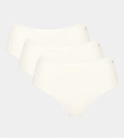 Sloggi Lot De 3 Slips Midi Go Daily Cotton Silk White