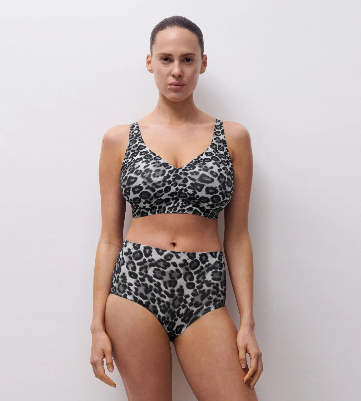 Culotte Maxi Softstretch imprimé Léopard Gris Chantelle Culotte Maxi Softstretch Imprimé Léopard Gris -Lingerie Sipp Boutique softstretch culotte leopard gris 3