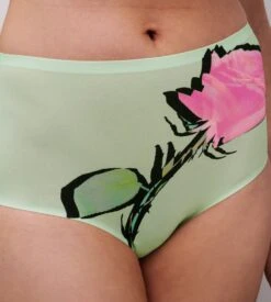 Chantelle Culotte Maxi Softstretch Rose Decoupée Vert/Rose -Lingerie Sipp Boutique softstretch culotte maxi rose decoupee 3