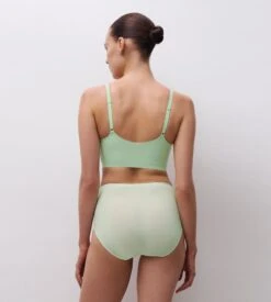 Chantelle Culotte Maxi Softstretch Rose Decoupée Vert/Rose -Lingerie Sipp Boutique softstretch culotte maxi rose decoupee 5