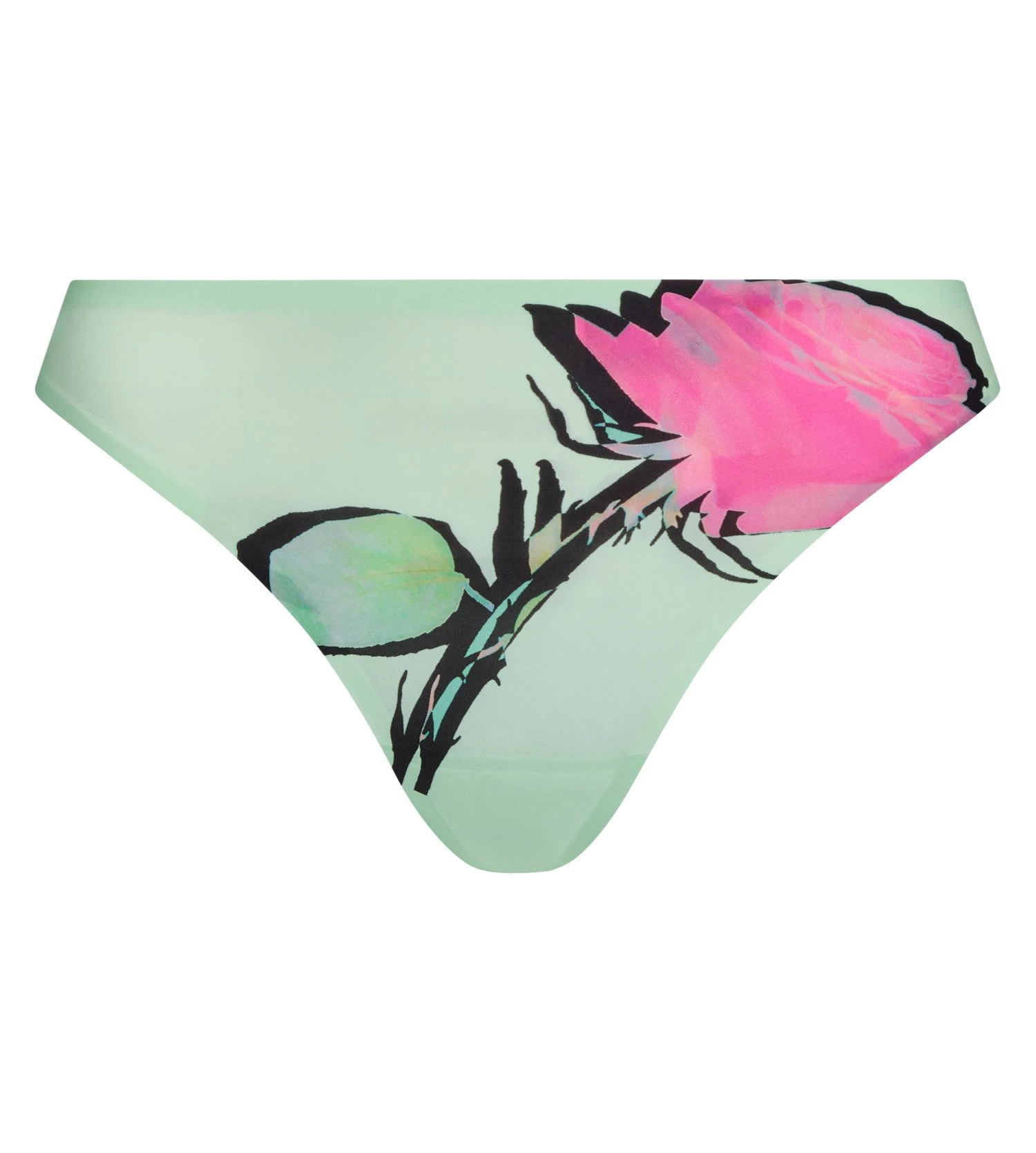 String Softstretch Rose Decoupée Vert/Rose Chantelle String Softstretch Rose Decoupée Vert/Rose -Lingerie Sipp Boutique softstretch string rose decoupee 1