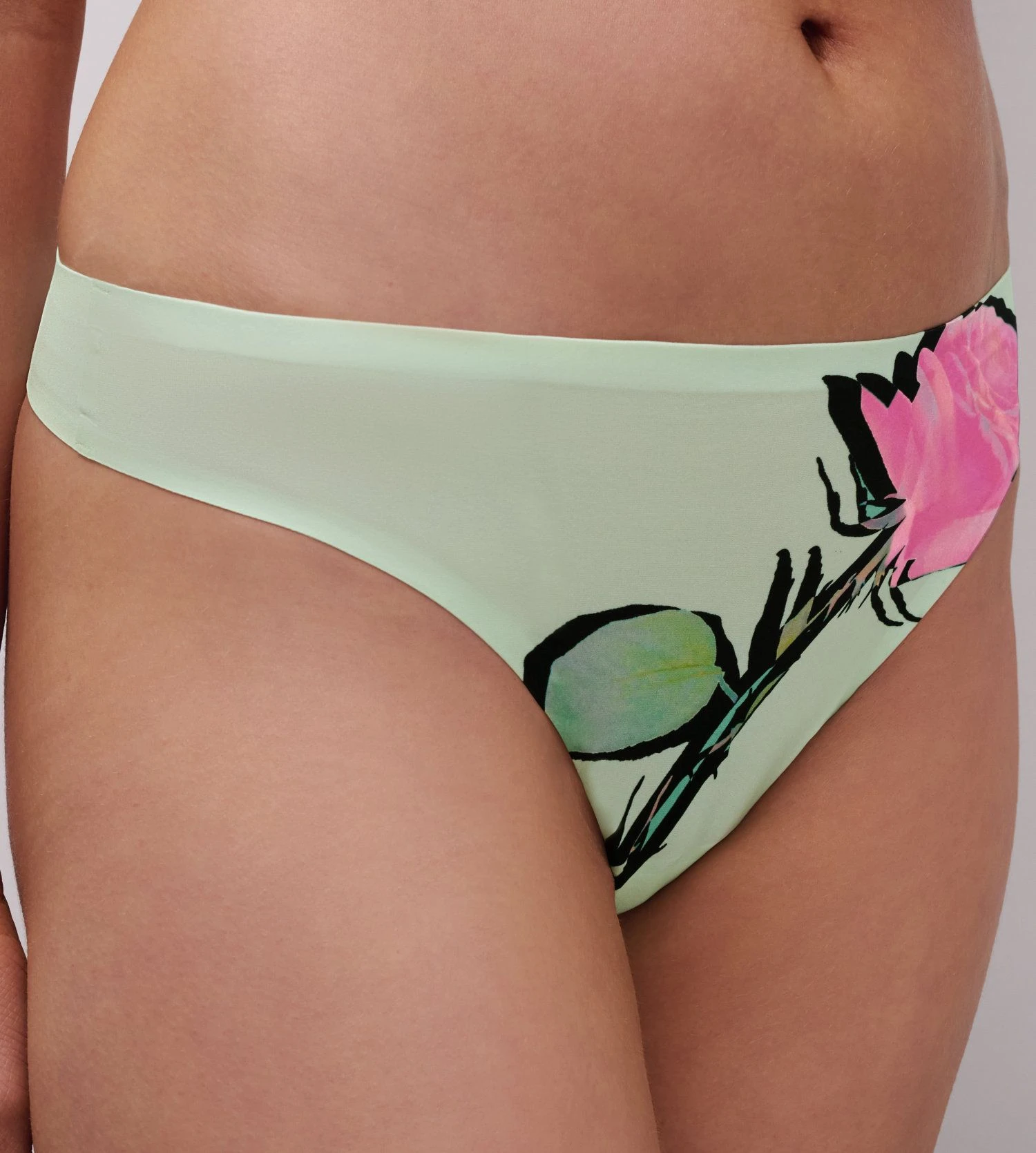 String Softstretch Rose Decoupée Vert/Rose Chantelle String Softstretch Rose Decoupée Vert/Rose -Lingerie Sipp Boutique softstretch string rose decoupee 3