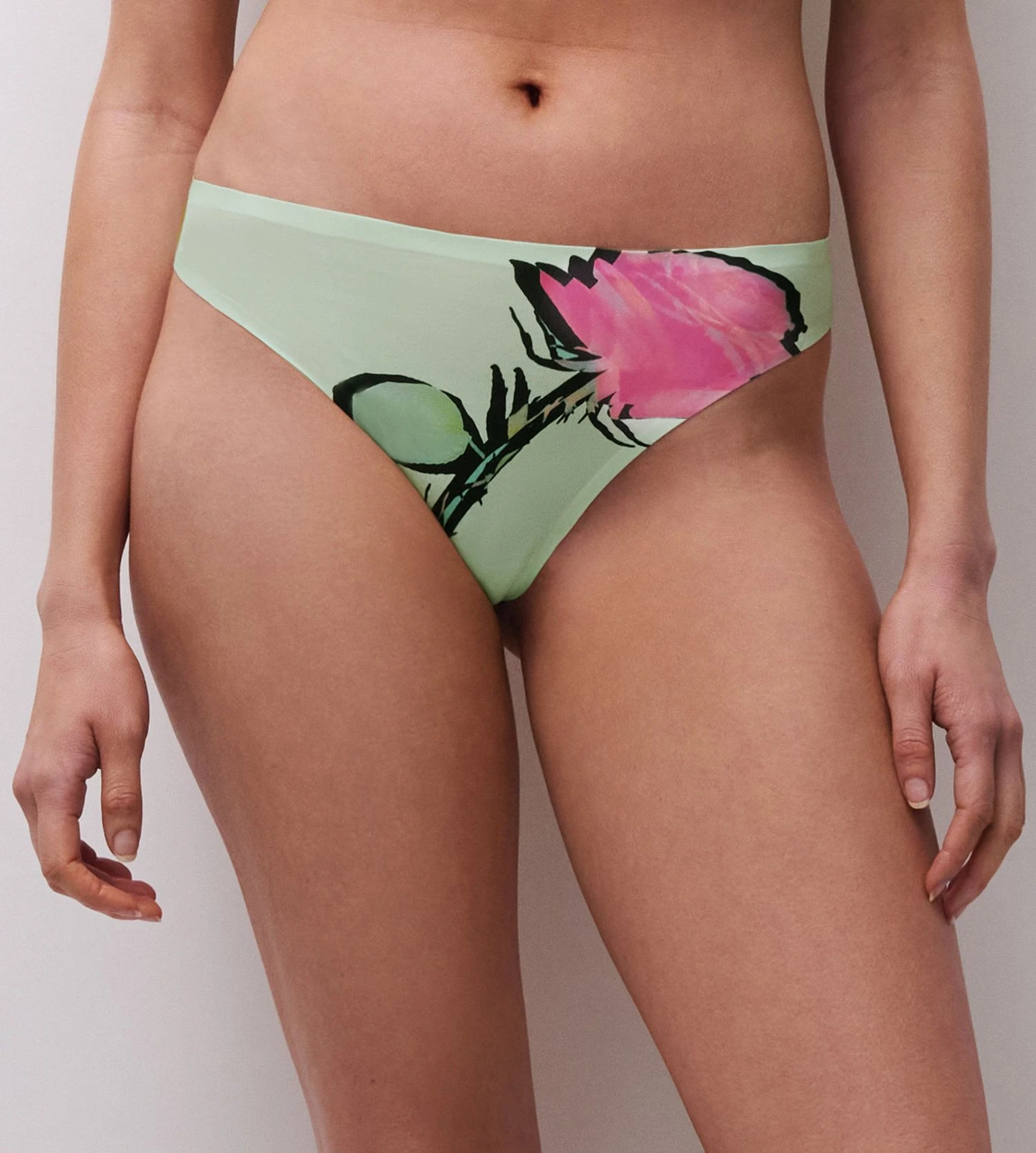 String Softstretch Rose Decoupée Vert/Rose Chantelle String Softstretch Rose Decoupée Vert/Rose -Lingerie Sipp Boutique softstretch string rose decoupee