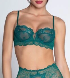 Soutien Gorge Corbeille Sublime En Dentelle Vert Princesse -Lingerie Sipp Boutique sublime en dentelle sg corbeille 4169 vert princesse 4