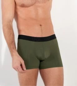 Boxer Uni Homme Seconde Peau Supersoft Vert Kaki