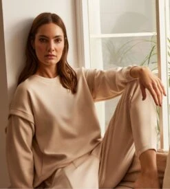 Sweatshirt Col Rond URBAN Sand 3 Sweatshirt Col Rond URBAN Sand -Lingerie Sipp Boutique sweat col rond sand 3