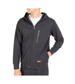 Sweatshirt Homme à Capuche Mix And Match Anthracite Chine