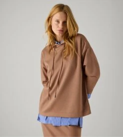 Sweat Ample à Capuche Pour Femme Marron -Lingerie Sipp Boutique sweet ml capuche ample canela 3