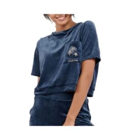 Banana Moon T-shirt En Velours Chloe Sealake Glacier HKC84 -Lingerie Sipp Boutique t shirt en velours chloe sealake glacier hkc84 3
