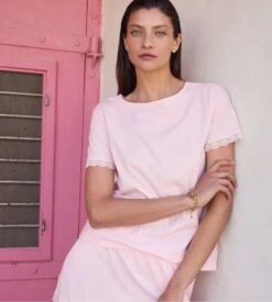 Calida T-shirt Femme Favourites Coats Rose -Lingerie Sipp Boutique t shirt femme 240 rose 5
