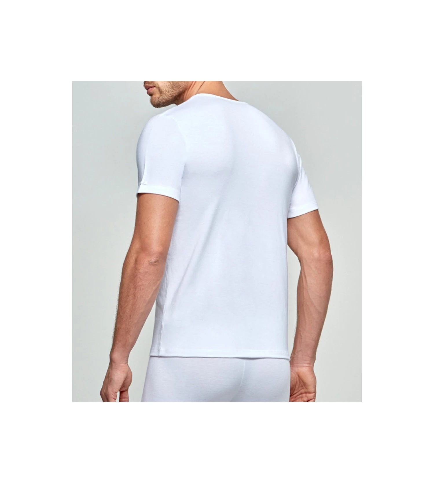T-shirt homme col V Thermo BLANC T-shirt Homme Col V Thermo BLANC -Lingerie Sipp Boutique t shirt homme col v thermo blanc 01 2