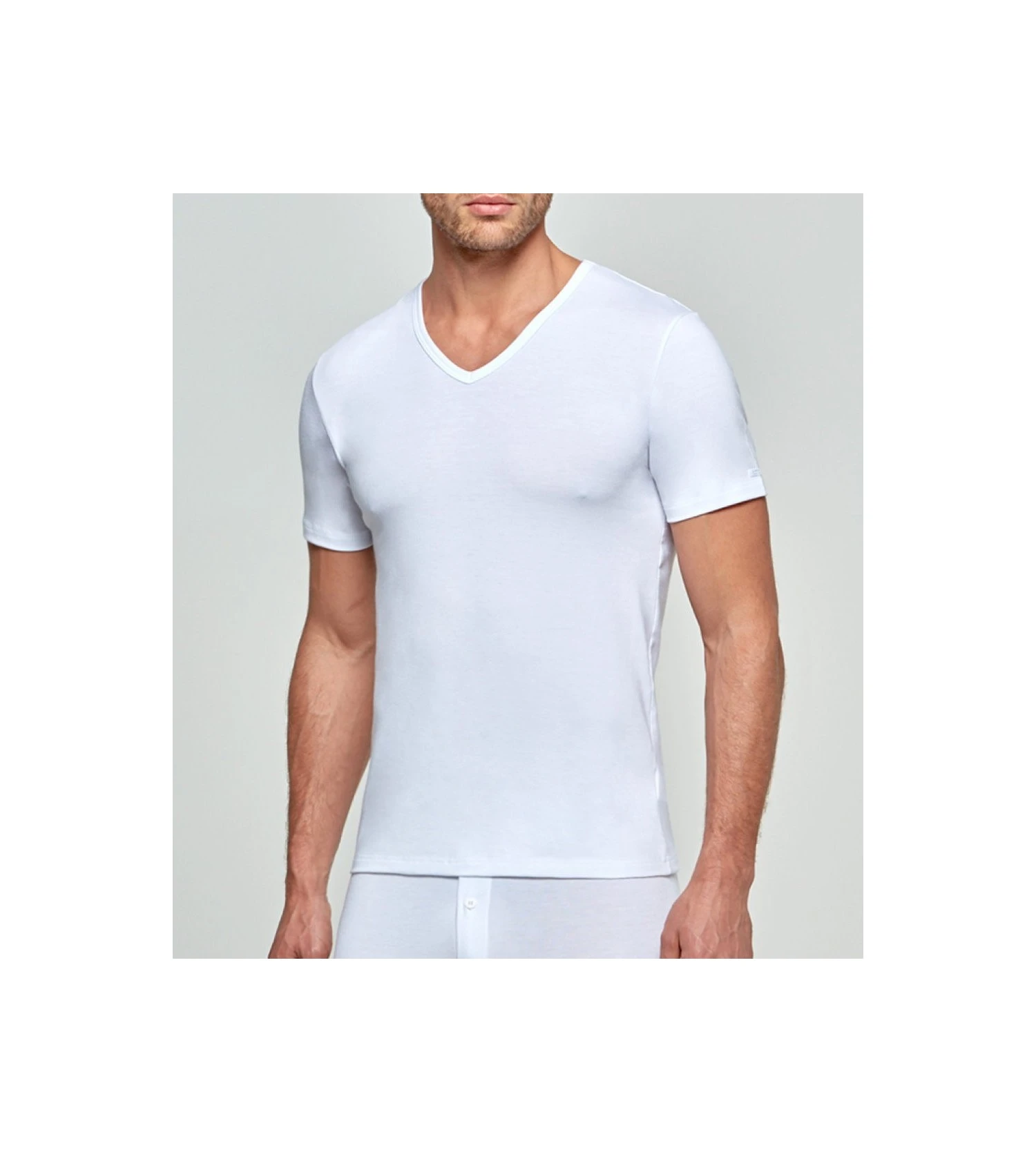 T-shirt homme col V Thermo BLANC T-shirt Homme Col V Thermo BLANC -Lingerie Sipp Boutique t shirt homme col v thermo blanc 01