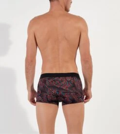 Hom Shorty En Microfibre TANZANIA Black Print -Lingerie Sipp Boutique tanzania boxer trunk p004 black print noir 4