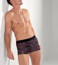 Hom Shorty En Microfibre TANZANIA Black Print -Lingerie Sipp Boutique tanzania boxer trunk p004 black print noir 6