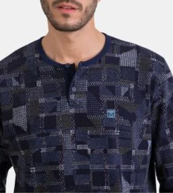 Pyjama Homme Polaire Col Tunisien Bleu 3 Pyjama Homme Polaire Col Tunisien Bleu -Lingerie Sipp Boutique tdh pyj h polaire col tunisien bleu 3