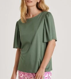 Calida T Shirt Pour Femme Ample Favourites Healing Laurel Green