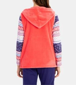 Veste Sans Manches Pilou Corail 3 Veste Sans Manches Pilou Corail -Lingerie Sipp Boutique veste bt sm capuche pilou w75 corail rouge 3