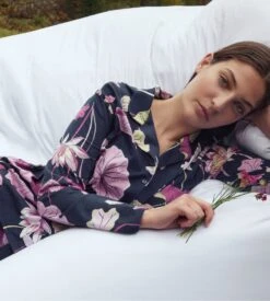 Calida Chemise Manches Longues Favourites Glow Peacot Blue -Lingerie Sipp Boutique veste d bt ml 488 peacoat blue 5