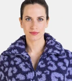 Veste D'intérieur Zippée Bleu 3 Veste D'intérieur Zippée Bleu -Lingerie Sipp Boutique veste dame zipee pilou bleu 3