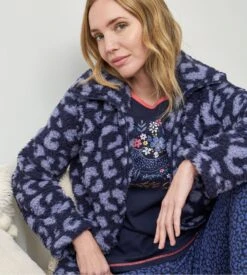 Veste D'intérieur Zippée Bleu 5 Veste D'intérieur Zippée Bleu -Lingerie Sipp Boutique veste dame zipee pilou bleu 5