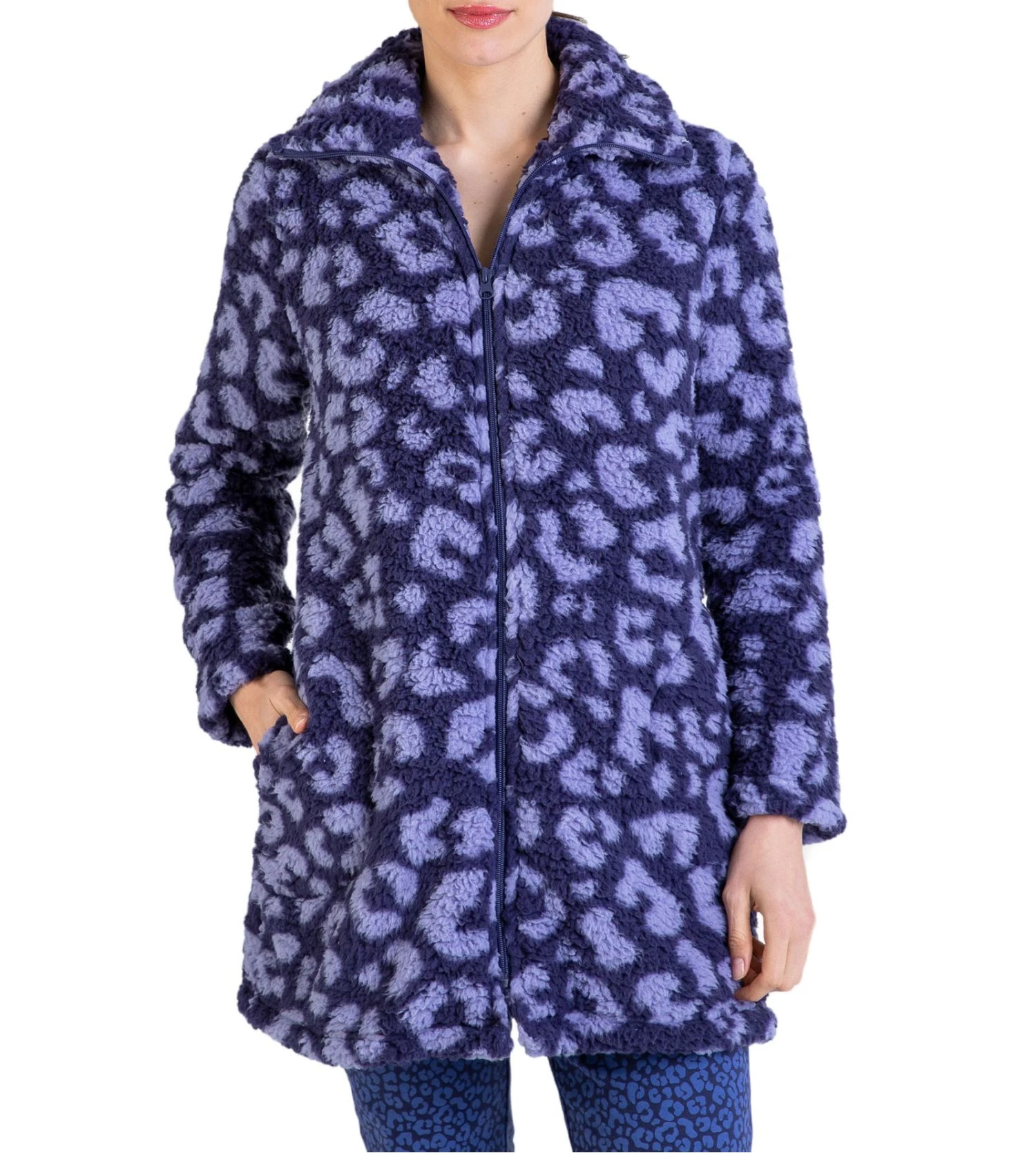 Veste d'intérieur zippée Bleu Veste D'intérieur Zippée Bleu -Lingerie Sipp Boutique veste dame zipee pilou bleu