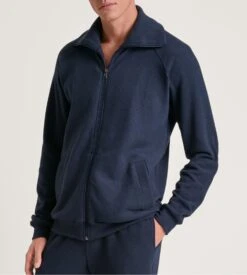 Calida Veste Chaude Homme RMX Lounge Time Off Jeans Mel -Lingerie Sipp Boutique veste h zipee chaude 709 jeans mel 4