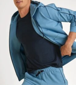 Calida Veste Zippée RMX Lounge Leisure Niagara Blue -Lingerie Sipp Boutique veste zipee jogging 375 niagara blue 4