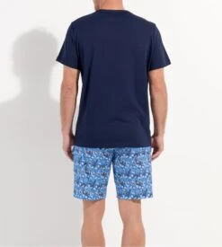 Pyjama Court Homme Imprimé Vibe Bleu -Lingerie Sipp Boutique vibe pyj h court u p0bi blue print bleu 5
