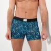 Boxer Homme édition Limitée Ft. Artiste Le D. Voyages Motifs Festifs Bleus