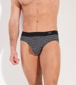 Slip Homme Avec Ouverture Avant Waldorf Imprimé Gris