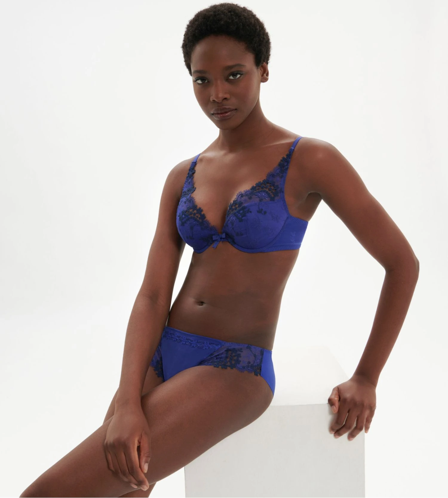 Soutien gorge push up triangle Wish Bleu Électrique Simone Perele Soutien Gorge Push Up Triangle Wish Bleu Électrique -Lingerie Sipp Boutique wish sg push up triangle bleu electrique 3